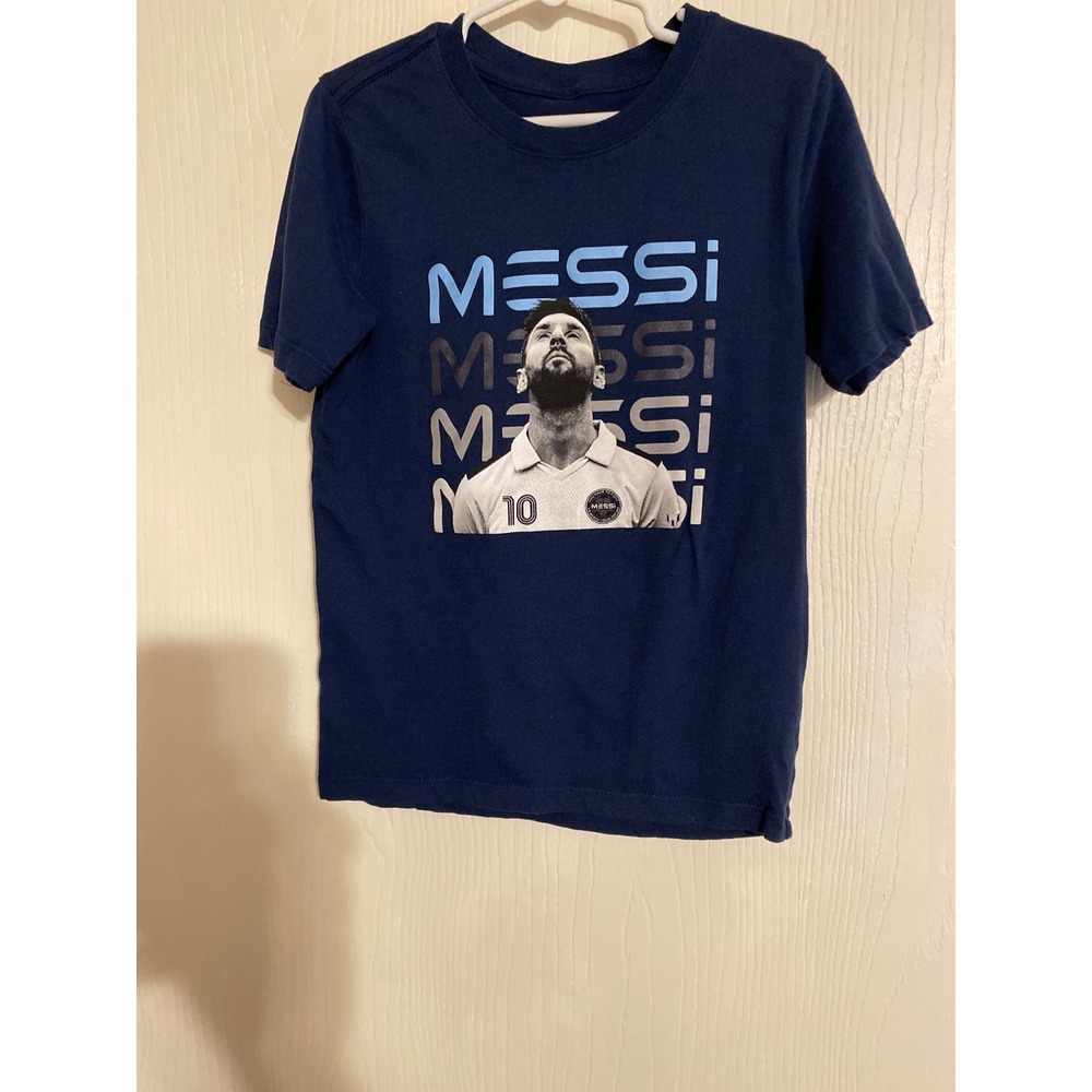 Lionel Messi Collection Kids Navy Blue Graphic T-Shirt Soccer Size S 6/7
0179